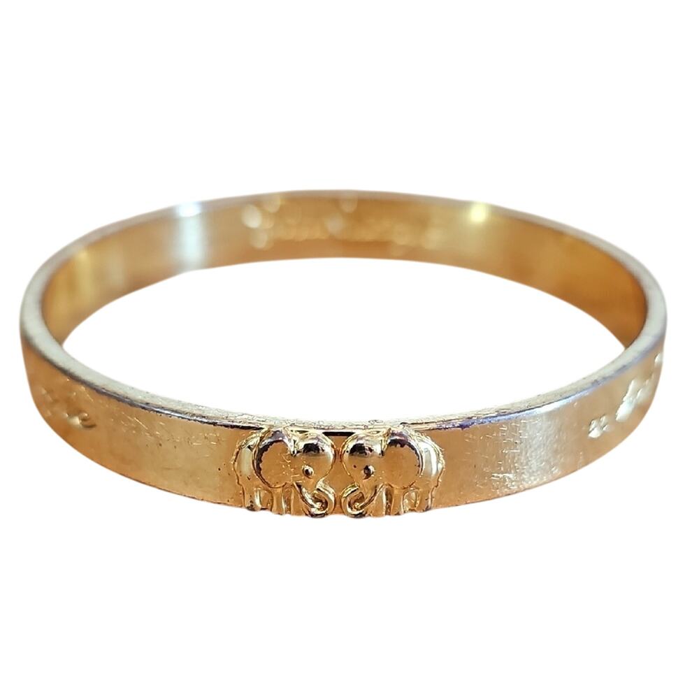 Lilly Pulitzer Goldplate What Happens in the Jungle...Elephant Bangle Bracelet